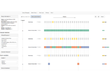 Longitudinal data visualization of samples taken in different timepoints.